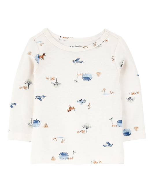 Carter's Baby 2-Piece Long-Sleeve Tee & Thermal Coverall Set