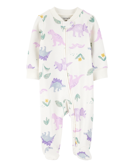 Carter's Baby Girl Floral 2-Way Zipper Cotton Sleeper