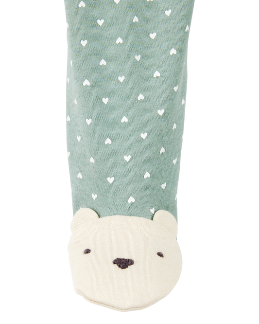 Carter's Baby Girl Polka Dot 2-Way Zip Cotton Sleeper pyjamas