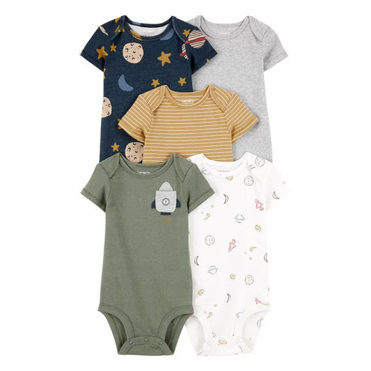 Carter's 5-Pack Short Sleeve Cotton Bodysuits - Baby Boy