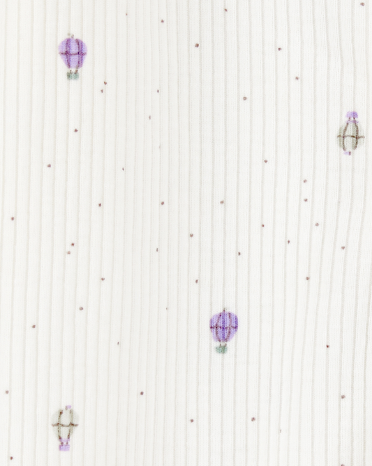 Carter's Baby Girl Air Balloon 2-Way Zipper Textured Sleeper