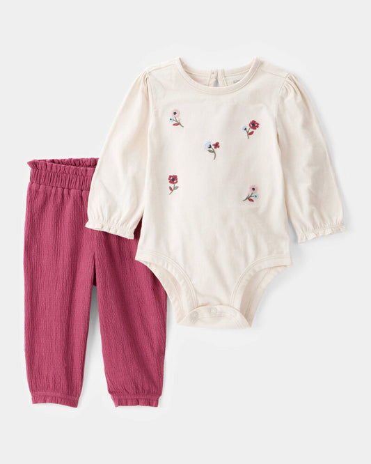 Carter's Baby 2-Piece Floral Bodysuit Pant Set