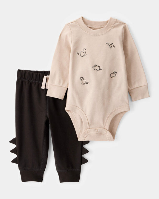 Carter's Baby 2-Piece Dinosaur Long-Sleeve Bodysuit Pant Set