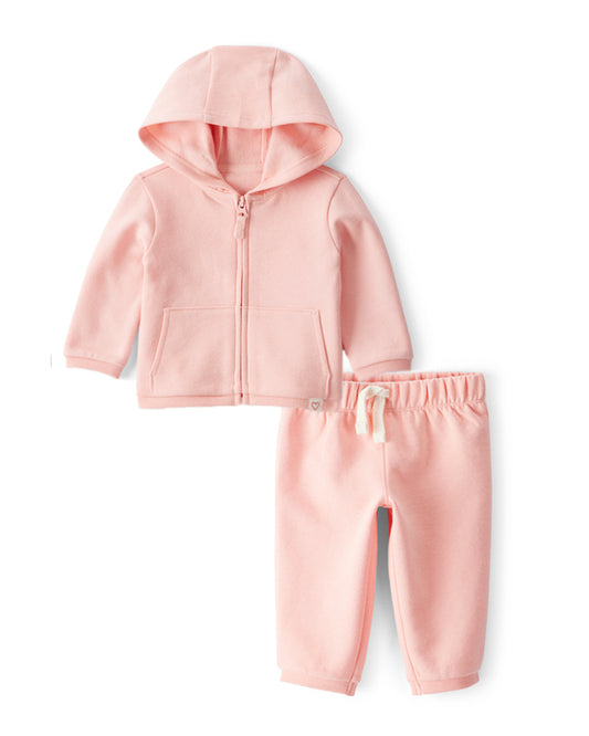 Carter's Baby Girl Long-Sleeve Zip-Up Jacket with Cotton Pull-On Pants