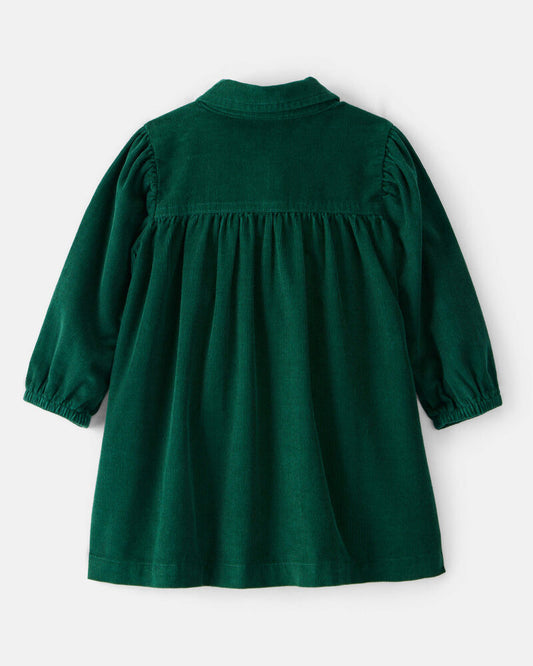 Carter's Baby Girl Corduroy Long-Sleeve Dress - Green