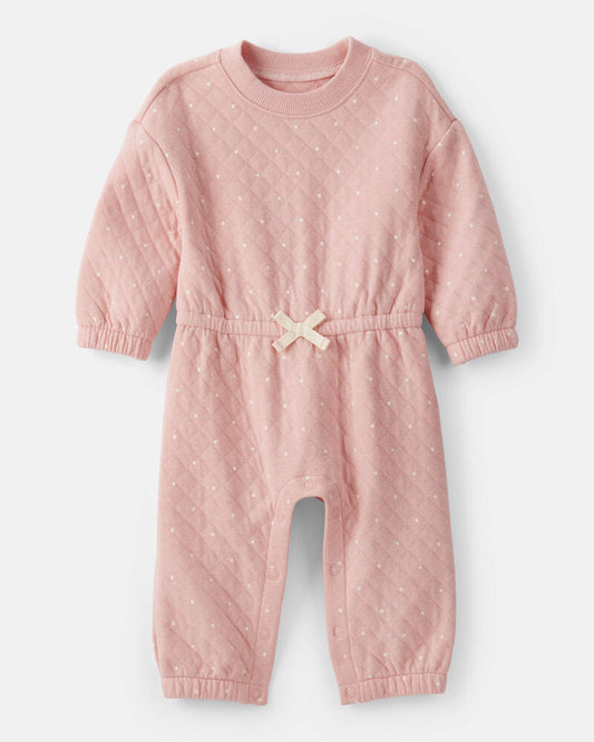 Carter's Baby Girl Long-Sleeve Jumpsuit - Pink
