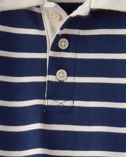 Carter's Baby Boy Cotton Long-Sleeve Jumpsuit - Navy/Blue