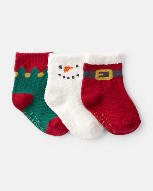Carter's Baby Boy 3-Pack Christmas Booties