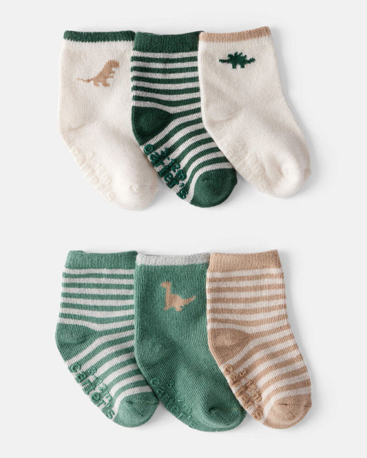 Carter's Baby Boy 6-Pack Dinosaur Ankle Socks