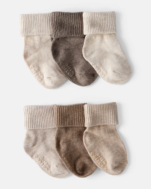 Carter's Baby 6-Pack Ankle Socks - Brown