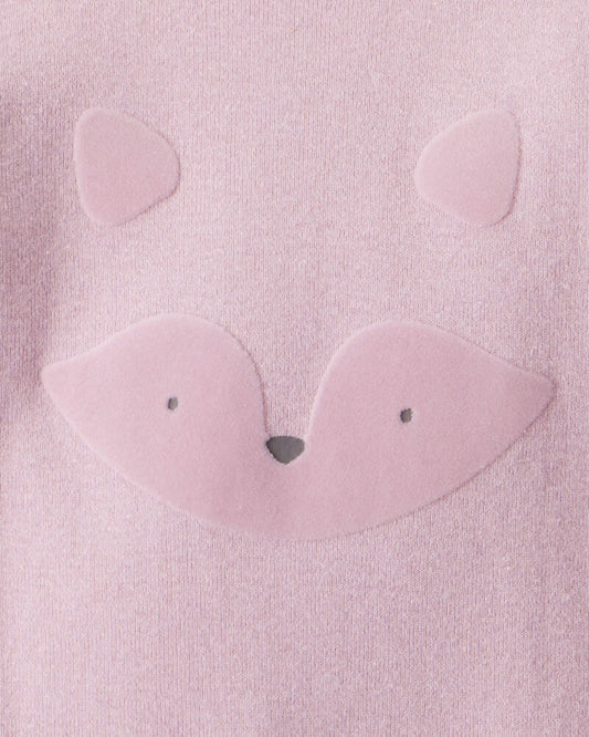 Carter's Baby Girl 4-Pack Koala Print Cotton Long-Sleeve Multipack Bodysuits - Purple/White/Pink