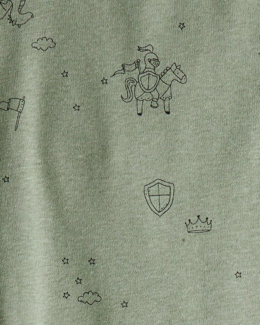 Carter's Baby Boy 4-Pack Dragon Star Print Cotton Long-Sleeve Multipack Bodysuits