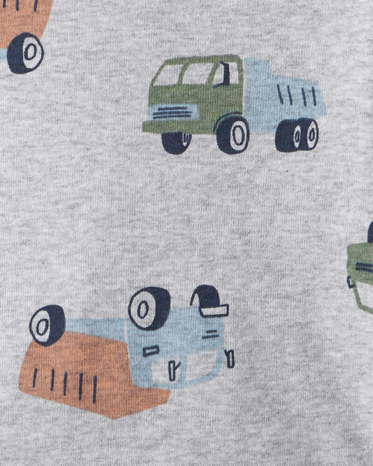 Carter's Baby Boy 4-Pack Construction Print Long-Sleeve Multipack Bodysuits