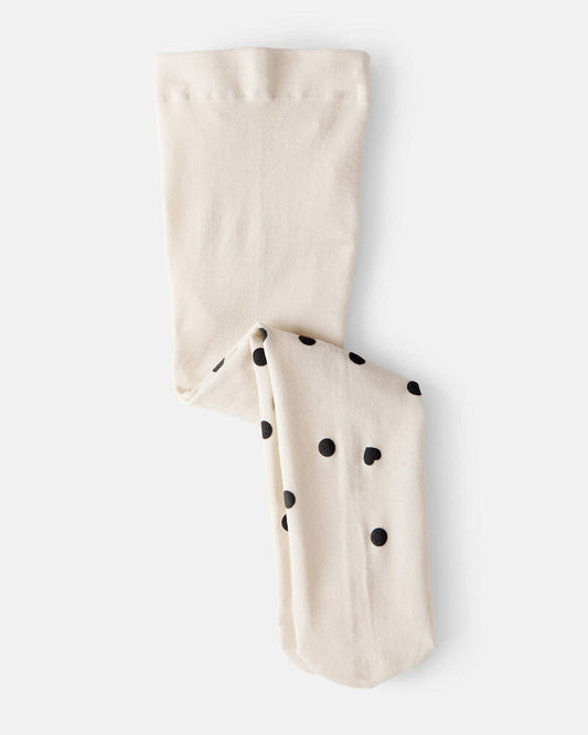 Carter's Baby Girl Polka Dot Tights - Cream