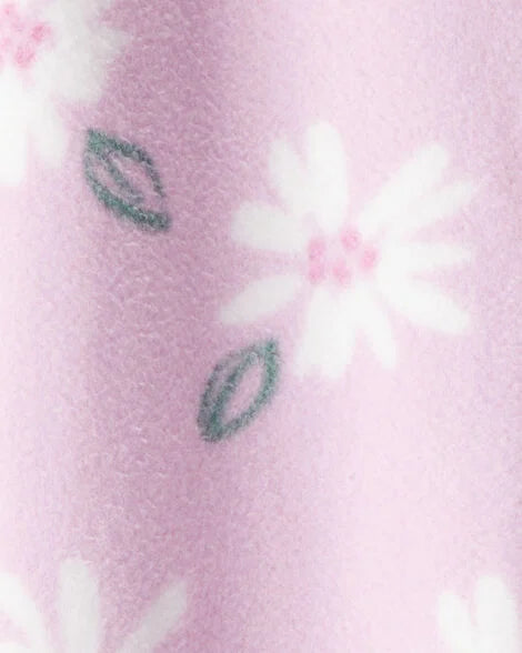 Carter's Baby Girl Floral Print Loose Fit Long-Sleeve Sleep & Play Pajamas - Pink