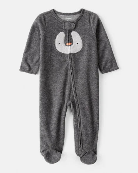 Carter's Baby Penguin Loose Fit Sleep & Play Pajamas - Grey