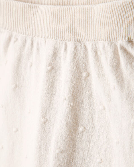 Carter's Baby Girl Bow Cotton Long-Sleeve Sweater & Pant Set - White