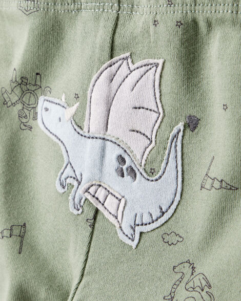 Carter's Baby Boy Dragon Print Cotton Long-Sleeve Bodysuit & Pant Set