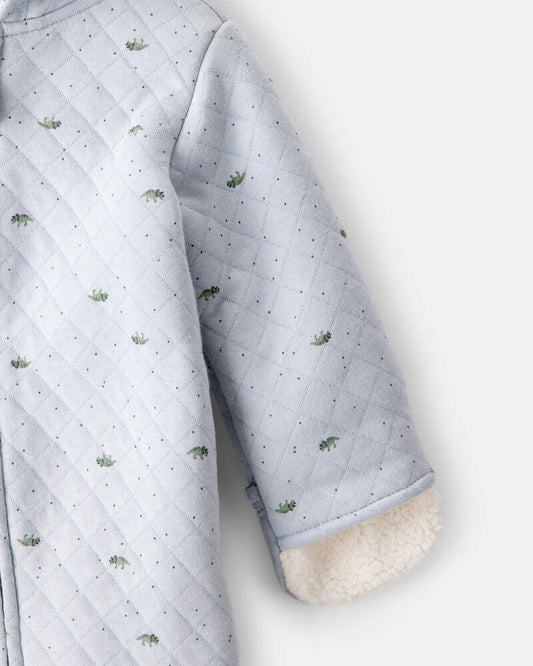 Carter's Baby Boy Dinosaur Print Long-Sleeve Jumpsuit - Blue