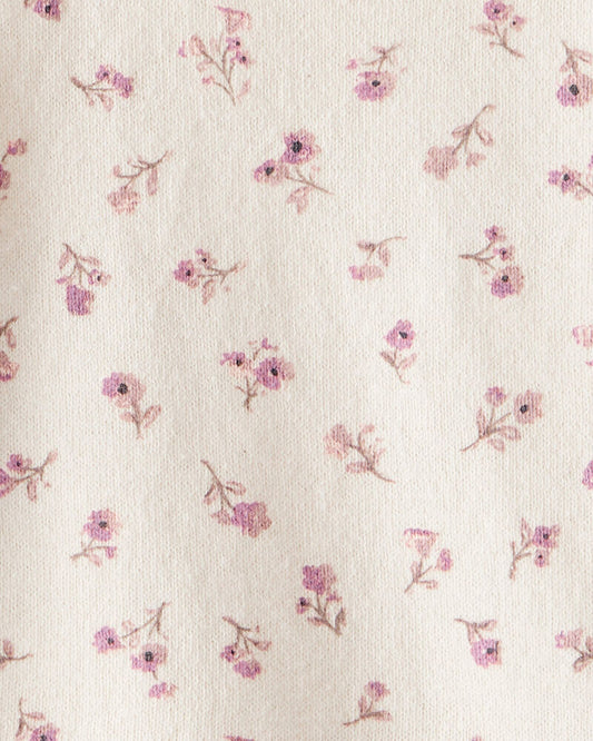 Carter's Baby Girl Floral Cotton Long-Sleeve Tee & Pant Set - White