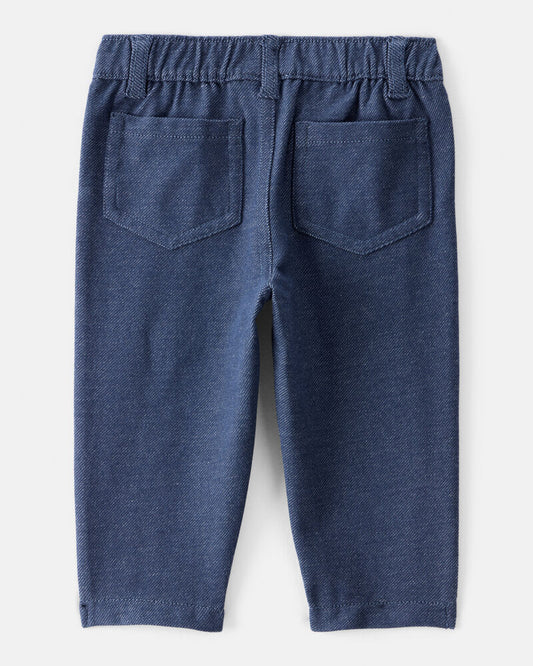 Carter's Baby Girl Knit Pull-On Pants - Blue