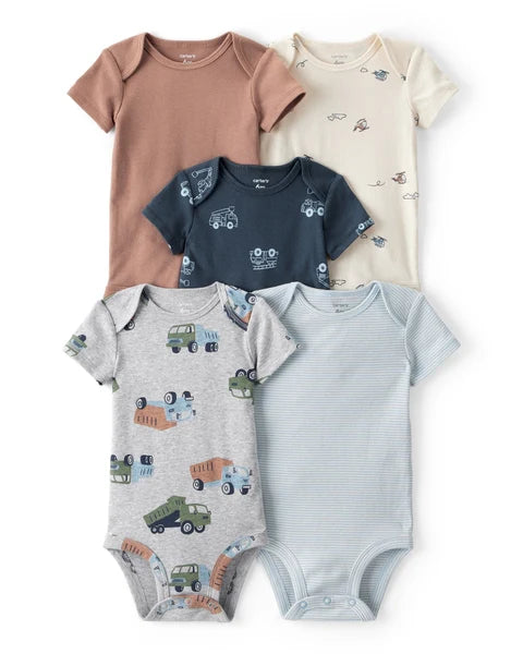 Carter's Baby Boy Short Sleeve 5-Pack Bodysuits