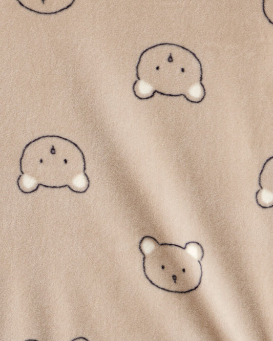 Carter's Baby Boy 2-Piece Bear Print Velour Sweatshirt & Pant Set - Brown