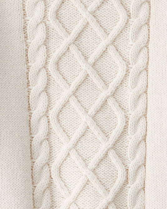 Carter's Baby Girl 3-Piece Cableknit Long-Sleeve Top & Skirt Set - Cream