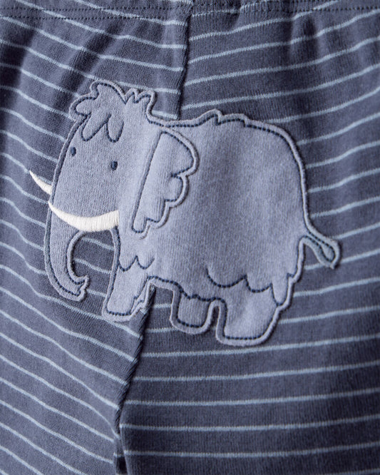 Carter's Baby Boy 3-Piece Elephant Print Long-Sleeve Bodysuit & Pant Set - Blue/White