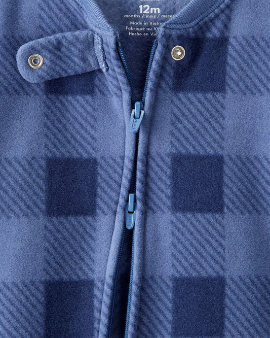 Carter's Baby Boy Yeti Plaid Loose Fit 1-Piece Pyjamas