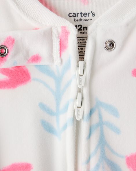Carter's Baby Girl Floral DreamPlush Snug Fit 1-Piece Pajamas