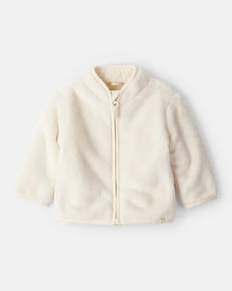 Carter's Baby Girl Sherpa Zip-Up Jacket - Ivory