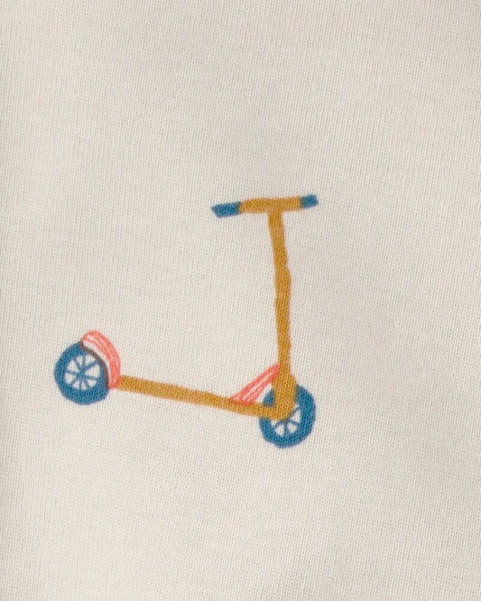 Carter's Baby Scooter Short-Sleeve Romper - Cream