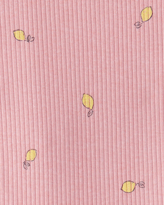 Carter's Baby Girl Lemon Bodysuit & Pant Set - Pink