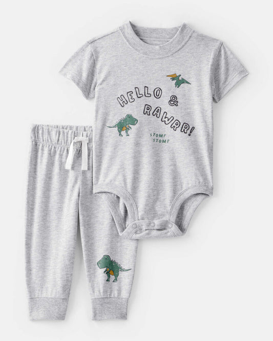 Carter's Baby Boy Dinosaur Bodysuit & Pant Set