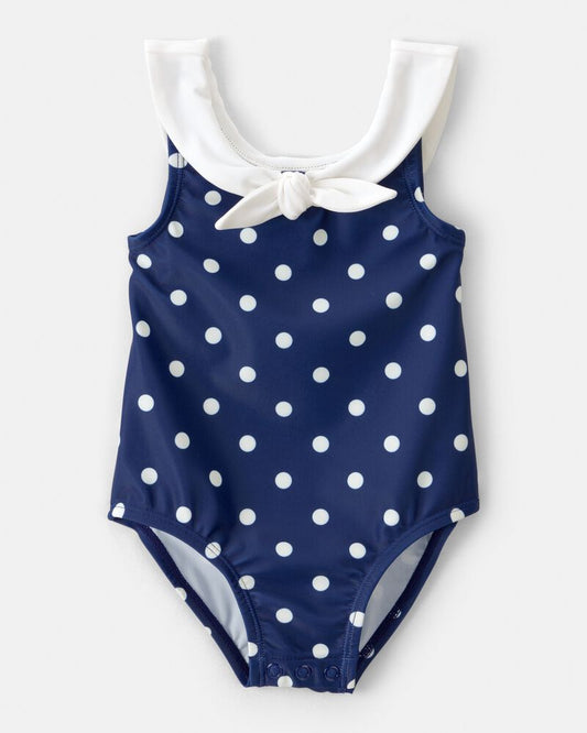 Carter's Baby Girl Polka Dot 1-Piece Swimsuit - Navy