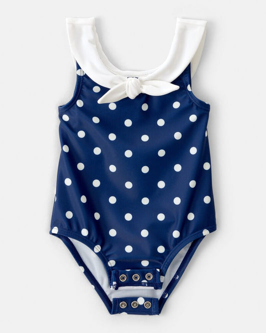 Carter's Baby Girl Polka Dot 1-Piece Swimsuit - Navy