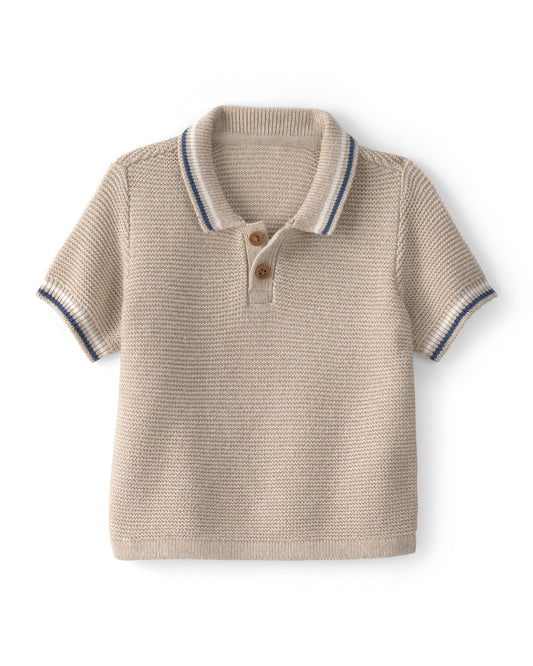 Oshkosh Baby Boy Polo Shirt with Twill Drawstring Shorts