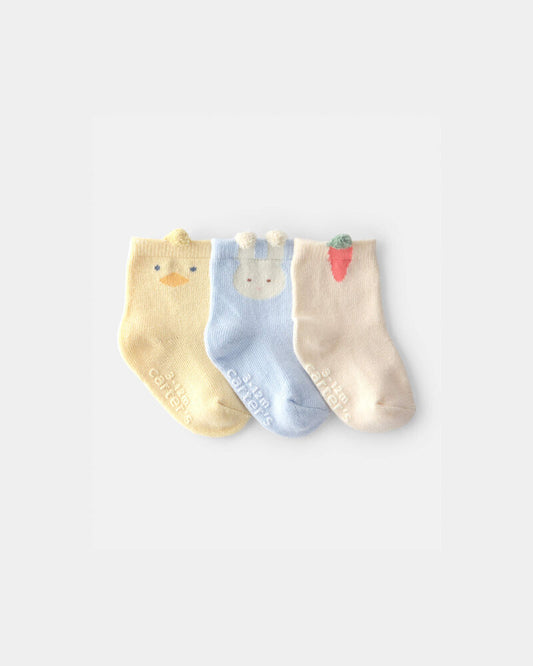 Carter's Baby 3-Pack Easter Socks - Yellow/Blue/Ivory