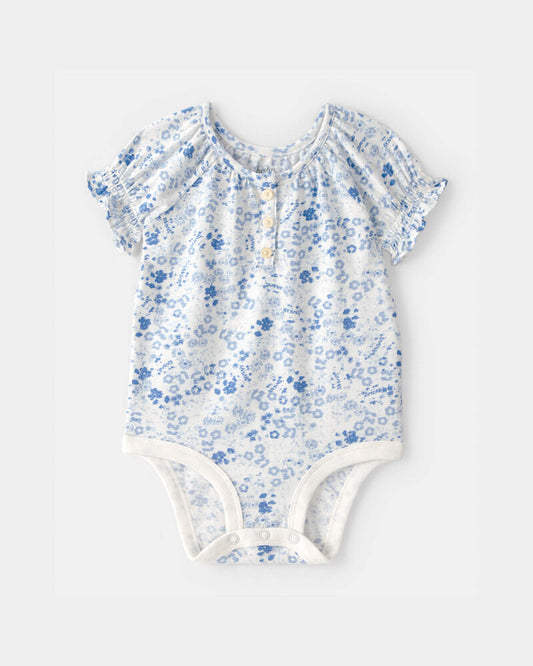 Oshkosh Floral Bodysuit - Blue