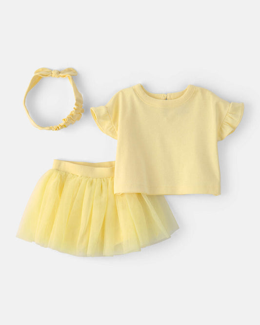 Carter's Baby Girl 2-Piece Top & Skirt Set - Yellow