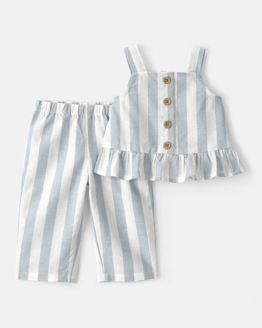 Carter's Baby Girl 2-Piece Sleeveless Tee & Pant Set