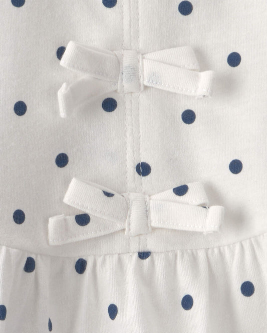 Carter's Baby Girl 2-Piece Polka Dots Top & Short Set - Blue/White