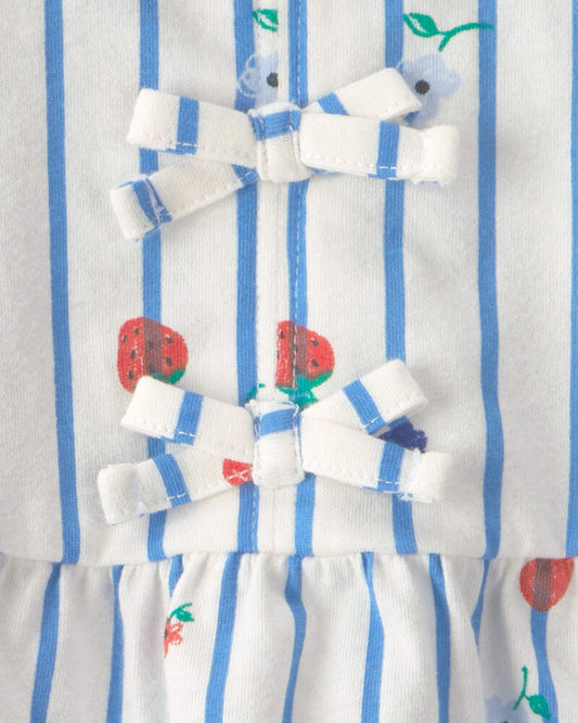 Carter's Baby Girl 2-Piece Strawberry Top & Short Set - Blue/Red
