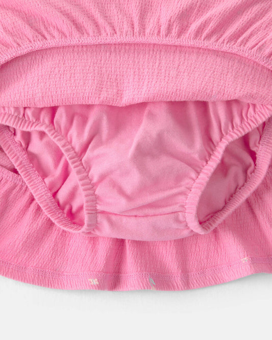 Carter's Baby Girl 2-Piece Floral Top & Skort Set - Pink