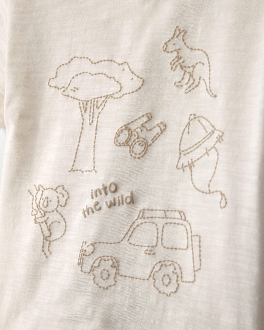 Carter's Baby Boy 3-Piece Into The Wild Short-Sleeve Top & Short Set - White/Brown