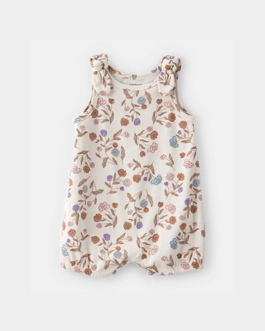 Carter's Baby Girl Floral Sleeveless Romper - White