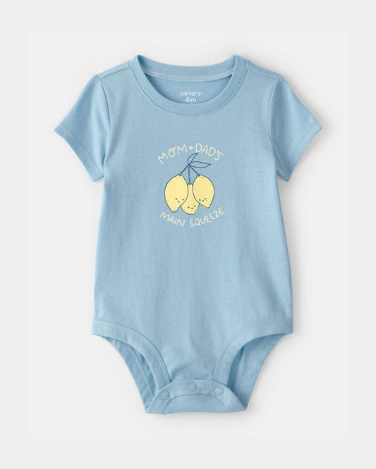 Carter's Baby 'Main Squeeze' Lemon Graphic Bodysuit - Blue