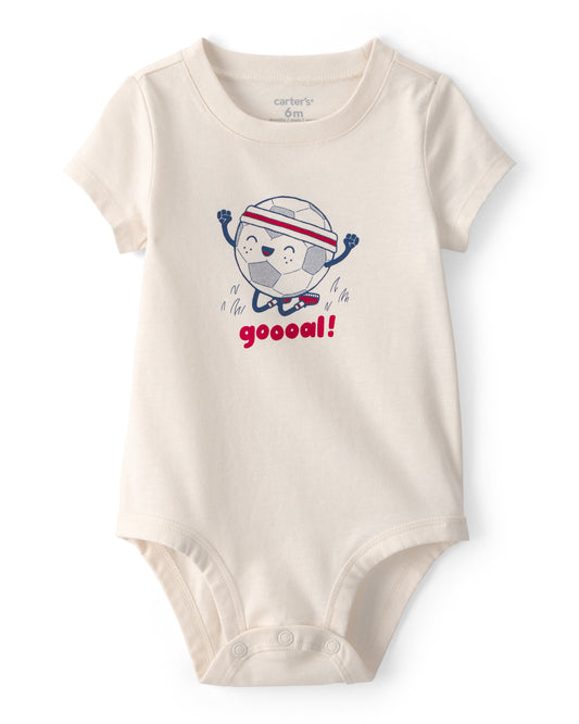 Carter's Baby Soccer Ball Graphic Bodysuit with French Terry Shorts