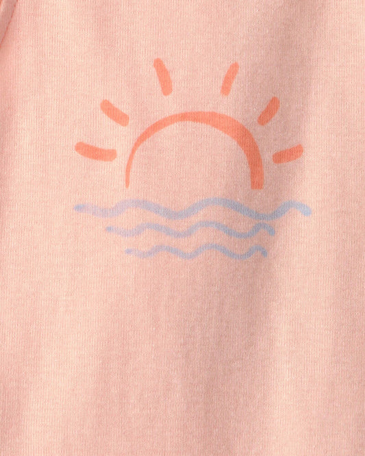 Carter's Baby Girl 3-Pack Beach Flutter-Sleeve Multipack Bodysuits - Orange/Blue/Ivory